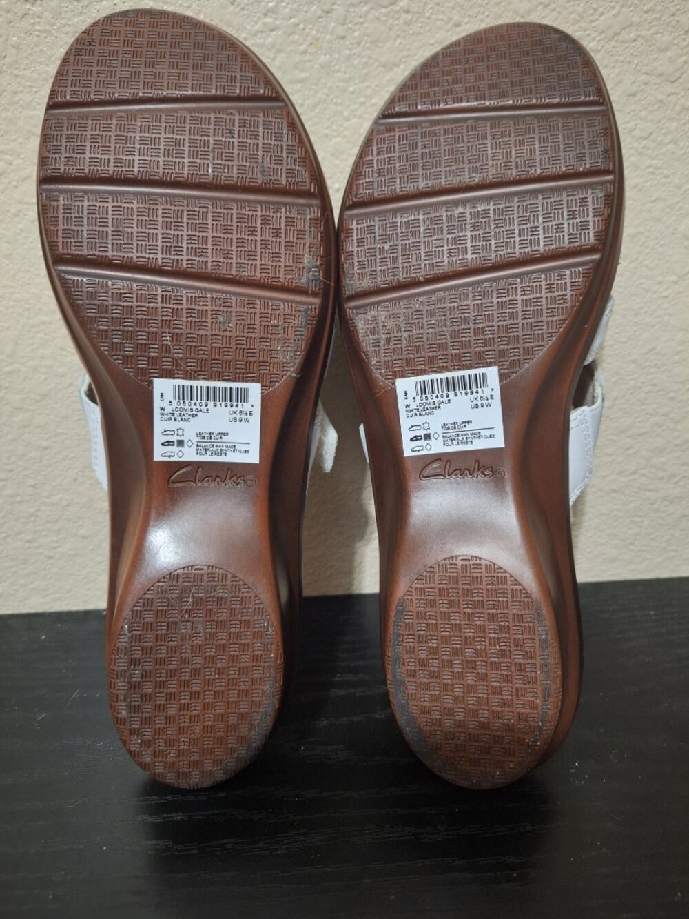 Clarks Collection Loomis Gale White Slide Sandal 9W - Picture 3 of 3
